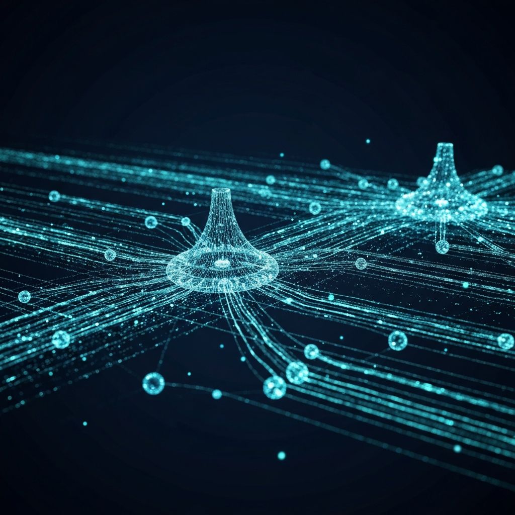 AI and machine learning neural network visualization